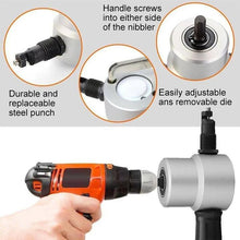 Load image into Gallery viewer, Nibbler Cutter Drill Attachment Double Head Metal Sheet