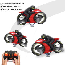 Load image into Gallery viewer, 2 In 1 Remote Control Motorcycle Land And Air