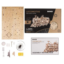 Load image into Gallery viewer, 3D Wooden Moveable Train Building Kit