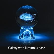 Load image into Gallery viewer, Engraved Galactic Solar System Crystal Ball Lamp