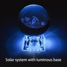 Load image into Gallery viewer, Engraved Galactic Solar System Crystal Ball Lamp