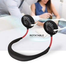Load image into Gallery viewer, Portable Hand-free Neckband Fan