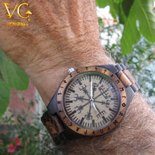 Load image into Gallery viewer, HANDMADE ENGRAVED WOODEN WATCH