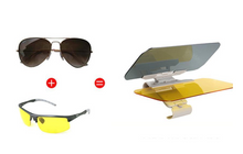 Load image into Gallery viewer, 2 in 1 Car Sun Visor Day Night HD Anti Glare Dazzling Goggle Driving Sunshade Mirror