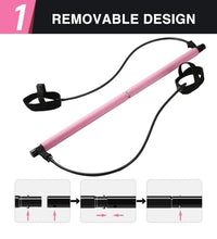 Load image into Gallery viewer, Portable Pilates Bar Kit With Resistance Band Exercise Stick