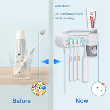 Load image into Gallery viewer, 2-In-1 Ultraviolet Toothbrush Disinfector & Automatic Distributor