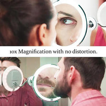Load image into Gallery viewer, 10x Magnifying LED Lighted Makeup Mirror
