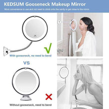 Load image into Gallery viewer, 10x Magnifying LED Lighted Makeup Mirror