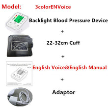 Load image into Gallery viewer, Backlit Automatic Blood Pressure Monitor