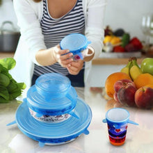 Load image into Gallery viewer, Zero-Waste Reusable Food and Container Lids - 6pcs