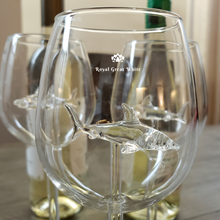 Load image into Gallery viewer, Crystal Shark Wine Glass