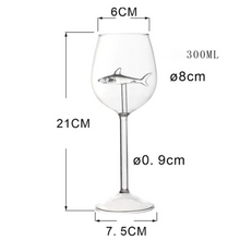 Load image into Gallery viewer, Crystal Shark Wine Glass