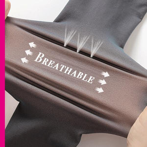 Faux-Sheer Fleece Lined Pantyhose