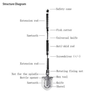 23-in-1 Multi-Purpose Tactical Shovel