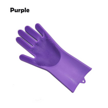 Load image into Gallery viewer, 2 in 1 Silicon Dish Scrubber Gloves
