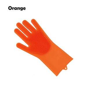 2 in 1 Silicon Dish Scrubber Gloves