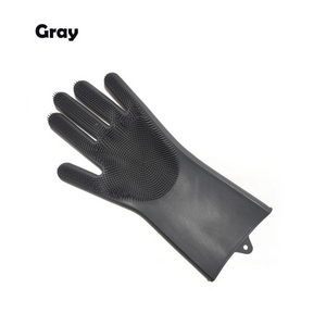 2 in 1 Silicon Dish Scrubber Gloves