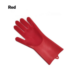 2 in 1 Silicon Dish Scrubber Gloves