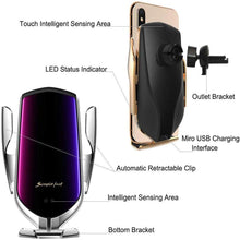Load image into Gallery viewer, Wireless Automatic Sensor Car Phone Holder And Charger
