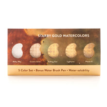 Load image into Gallery viewer, Starry Gold Watercolors 5 Set
