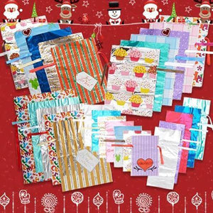 Drawstring Christmas Gift Bags 15 Sets