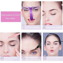 Load image into Gallery viewer, Eyebrow Stencils Kit Grooming Card Eyebrow Makeup Tools
