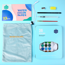 Load image into Gallery viewer, 36 Color Watercolor Paint Set
