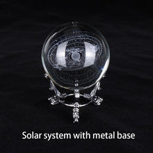 Load image into Gallery viewer, Engraved Galactic Solar System Crystal Ball Lamp
