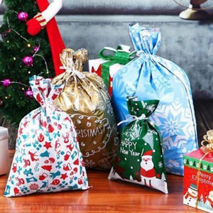 Drawstring Christmas Gift Bags 15 Sets