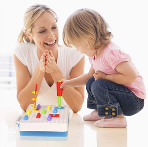 Blocks Game with Toy Drill & Screwdriver Tool Set