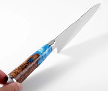 Load image into Gallery viewer, Steel 8'' Chef Knife With Blue Resin Handle
