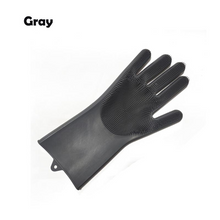 Load image into Gallery viewer, 2 in 1 Silicon Dish Scrubber Gloves
