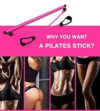 Load image into Gallery viewer, Portable Pilates Bar Kit With Resistance Band Exercise Stick
