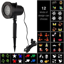 Load image into Gallery viewer, Christmas Halloween Home Decoration Projector Lights 12 Pattern
