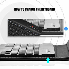 Load image into Gallery viewer, Wireless Bluetooth Keyboard With Leather
