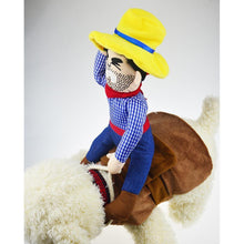 Load image into Gallery viewer, Ride Cowboy Dog Pet Costume Doll Novelty Pet Costume
