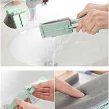 Load image into Gallery viewer, Folding Brush with Handle Household Strong Decontamination Tile Glass Cleaning Brush Sponge
