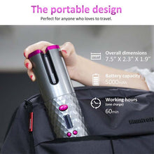 Load image into Gallery viewer, Wireless Portable Rotating Ceramic Hair Curler
