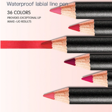 Load image into Gallery viewer, 36 Colors Waterproof Non-marking Matt Velvet Lipstick Liner Pencil
