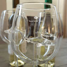 Load image into Gallery viewer, Crystal Shark Wine Glass
